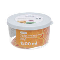 Hộp đựng thực phẩm nhựa tròn Inochi Hokkaido 1500ml