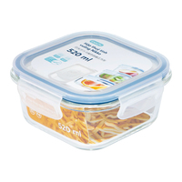 Hộp thủy tinh vuông đựng thực phẩm Inochi Nikko 520ml