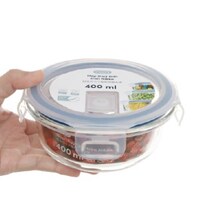 Hộp thủy tinh đựng thực phẩm tròn Nikko 400ml